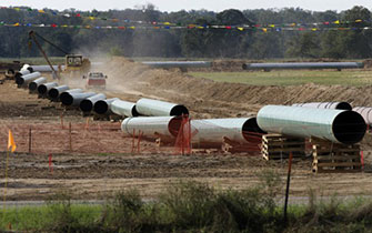 Fencing on pipeline project